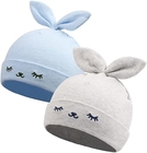 Ins 100% Cotton Cotton Newborn Baby Girls Hat Spring Newborn Boys Hat Cute Rabbit Infant Beanie